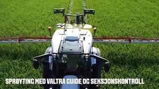 Sprøyting ved Randsfjorden med Valtra N175D i juni 2024