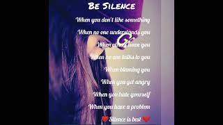 Life motivation speech silence is best part of best life 