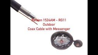 Belden 1524AM - RG11 Outdoor Coax Cable with Messenger - CCS.  P#Belden 1524AM