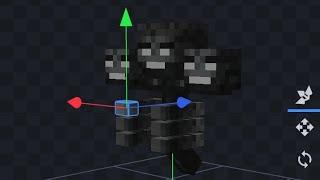 Modeling Wither Storm Phase1 Or Stage1 Wither With Command Block In BlockBench!