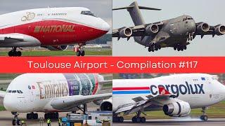 TOULOUSE Blagnac Airport, Plane Spotting : C17, National and Cargolux B747, Compilation #117  (2024)