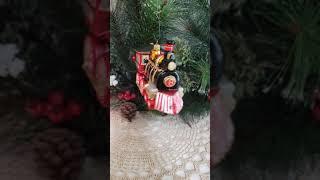 Locomotive Train - Glass Christmas Ornament