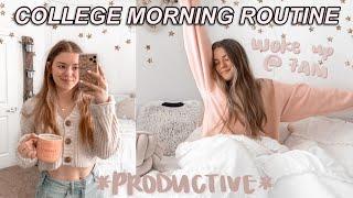 my *7 AM* college morning routine!! (for online school) | productive & motivating!