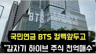 국민연금, BTS 컴백앞두고 "하이브 주식 천억매수" ("National Fund" bought $10 million of HYBE shares before BTS returns)