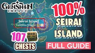 How to: Seirai Island 100% FULL Exploration ⭐  ALL CHESTS GUIDE 【 Genshin Impact 】