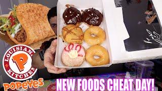 KRISPY KREME DONUTS, TACO BELL STREET CHALUPAS, POPEYS AND MORE ASMR MUKBANG CHEAT DAY! 