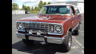 1977 Dodge Ramcharger SE 4WD AW100 440 RB Driving Tour and Description