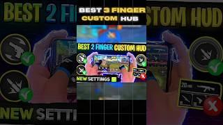 3 Finger Custom Hud Free Fire | Best 3 Finger Custom Hud Setting | Poco x6 Pro | #shorts #trending