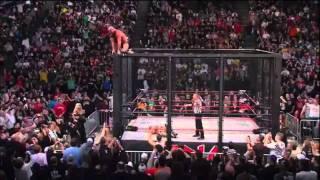 Kurt Angle   Moonsault off the Steel Cage