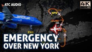 JetBlue Airbus A320 experiences COMPLETE ENGINE FAILURE over New York. Real ATC Audio