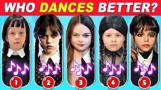 Who Dances Better? Wednesday Dance Edition  Salish Matter, Diana, Like Nastya, Diana, Jenna Ortega