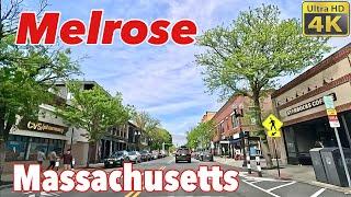 Driving Through The City of Melrose Massachusetts