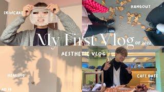 My First Vlog: cafe date, unboxing a gift, cooking + life update | aesthetic vlog