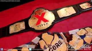 Releathered TNA X Division & WWF Hardcore Belts