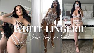 Shein White Lingerie Try On | #tryon #sheinhaul 