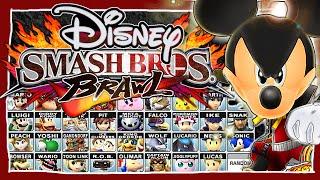 What if Disney made Super Smash Bros Brawl?? // Disney Smash Bros Brawl Roster!!