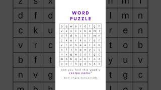 Word Puzzle (Find The Name)