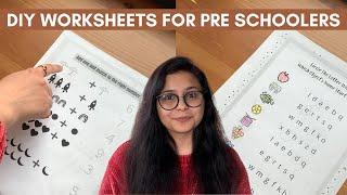 11 DIY Daily Practice Worksheets for 3 and 4 Year Old (Worksheets For Preschool, LKG & UKG Kids)