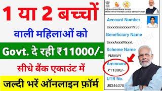 महिलाओं को मिलेंगे ₹11000 रुपए | pmmvy online apply 2024 | New govt scheme 2024 | pmmvy registration