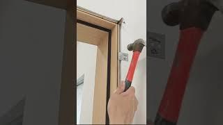 How to Secure a Door Frame in Place #woodworking #tools #wood #home #carpentry