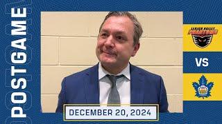 Toronto Marlies Media Availability | Postgame at Lehigh Valley Phantoms | December 20, 2024