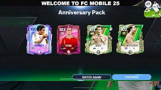 Welcome To FC Mobile 25! Insane 1 Year Anniversary Event Pack Opening!!