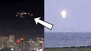 A giant spaceship over the capital of Malaysia? A strange light has appeared off the coast of Japan