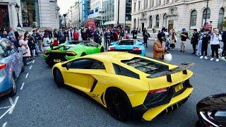 SUPERCARS in London October 2024 | Accelerating, Burnout , Loud Exhaust , Revs- Pall Mall