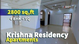 4 BHK + SQ Society Flats [ 2,800 sq.ft ] Krishna Residency CGHS Apartment in Sector 18, Dwarka Delhi