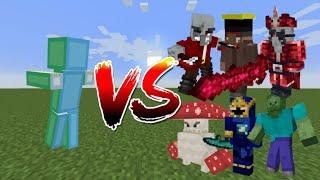 Block vs 6 random bosses | minecraft mob battle |