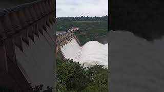 Srisailam Reservoir 10 Gates Lifted | Heavy Flood Water Inflows Into Srisailam Project