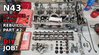 Saving BMW Cylinder Head - N43 Rebuild after spun conrod bearings damage - DIY PART #2