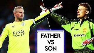 Kasper Schmeichel Vs Peter Schmeichel ● Best Saves