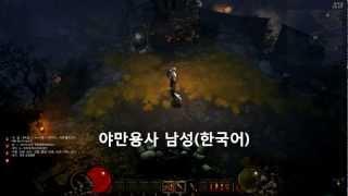 Diablo III, Korean vs English Character Voice