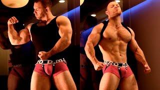 Awesome MUSCLE SHOW From Handsome Young Bodybuilder