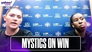 Washington MYSTICS react to WIN vs. Indiana FEVER, CAITLIN CLARK | Press Conference | Yahoo Sports