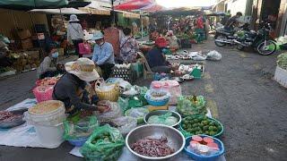 Morning Market Scene at Phsa Chhbar Ampov - Walking Tour Around Chhbar Ampov Market in The Morning