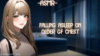 [ASMR] [ROLEPLAY] falling asleep on older gf chest while cuddeling (binaural/F4A)