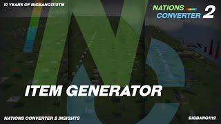 Item Generator | Nations Converter 2 Insights (Trackmania)