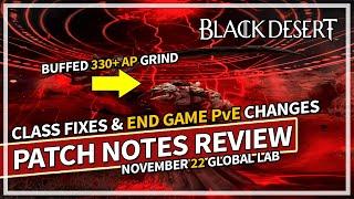 More Class Fixes & End Game PvE Changes - Global Lab Review Nov 22 | Black Desert