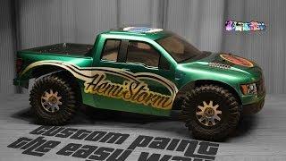 RC CUSTOM PAINT - The Easy Way - Pro-Line Ford F-150 Raptor on a HPI Blitz