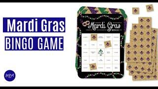 Mardi Gras Bingo Cards - Masquerade Party Game Idea | Big Dot of Happiness