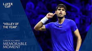 Carlos Alcaraz's Ridiculous Spinning Volley Sends Crowd Wild! | Laver Cup 2024