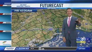 What made Adam laugh on-air while covering weather? | CW39 Houston