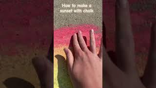 How to make a sunset drawing with chalk #chalkart #tutorial