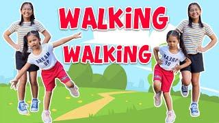 WALKING WALKING  with Actions and Lyrics NURSERY RHYMES  ACTION SONG FOR KIDS