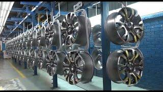 Diamond Cut Alloy Wheels Production in the Factory | How It's Made | Fully Automated Process