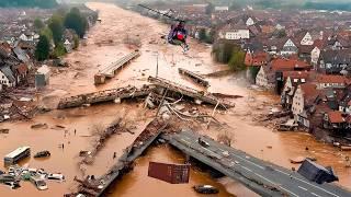 7 Minutes ago! Chaos in Austria! Flash flooding swept away bridges and houses in Tyrol, Austria 2024