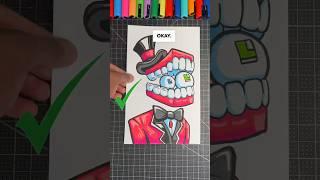 Drawing The Amazing Digital Circus With Posca Markers !  #shorts #art