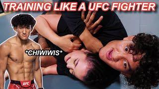 We Trained Like A UFC Fighter For The Day! *CHIWIWIS*